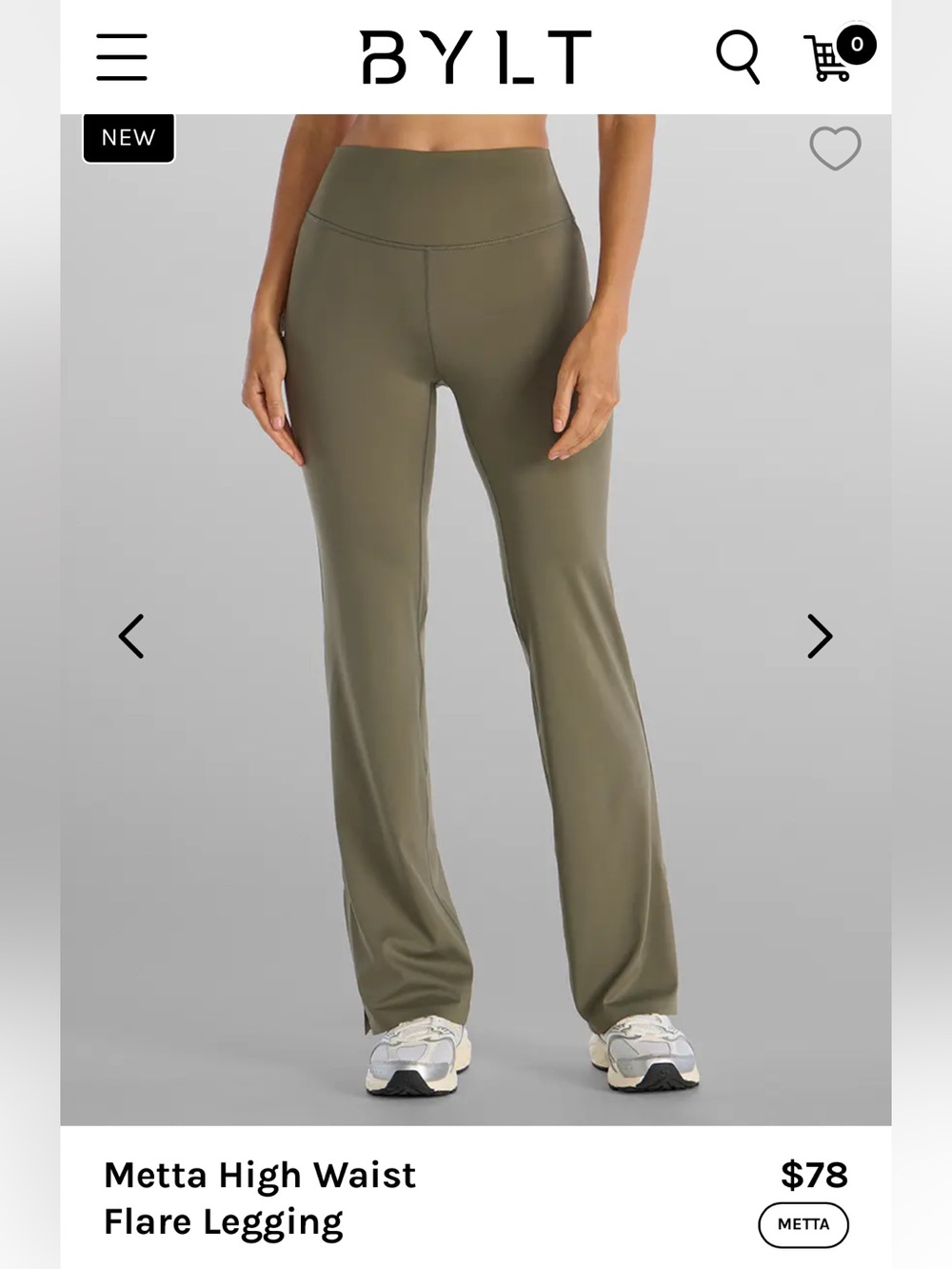 BYLT Basics Metta High Waist Flare Legging — Hunter  Green